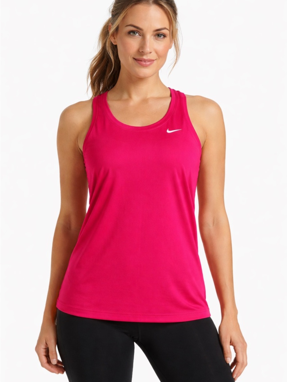 Nike Dri-FIT Pink Tank Top Women’s Large Athletic Workout Sleeveless Gym Running